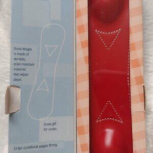 Barnes and Noble Vintage Cookbook Book Weight 10 inch Red New in Box